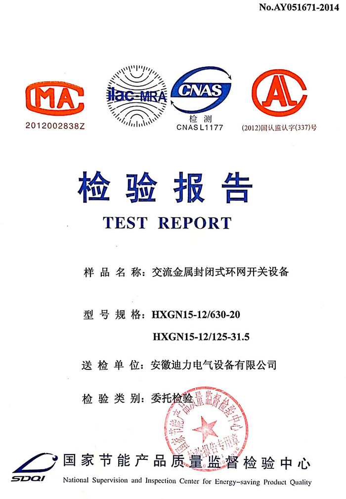 HXGN15-12 Inspection report